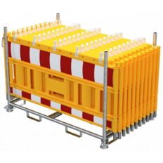 SET#with 20 / 25 panel fence#on stacking pallet