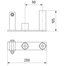 Construction fence hinge