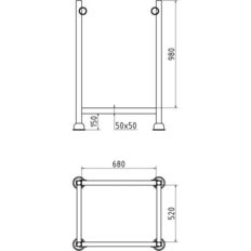 Stackable pallet#0,68m x 0,52m x 1,00m