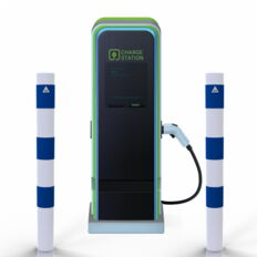 Barrier bollard#as e-charging station protection