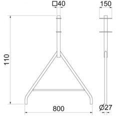 Panel pole holder