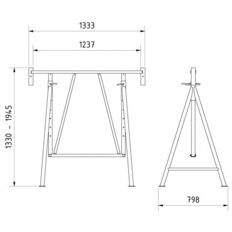 Folding scaffold trestle system FS 1200