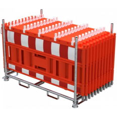 SET#with 20 panel fence#on stacking pallet