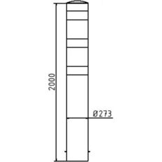 Bollard #steel tube Ø 273 x 5 mm#yellow / black