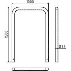 Guard hoop#Ø 76 x 2,6 mm#without cross bar#for casting in concrete