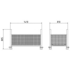 Mesh box pallet#1,30m x 0,70m x 0,70m