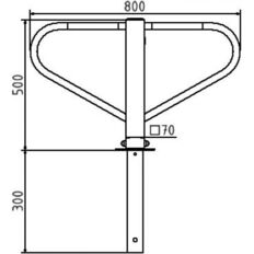 Car-park barrier foldable#with triangular lock#self-engaging lock
