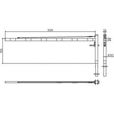 Swing barrier#with pull rope reinforcement