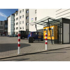 Barrier post 70 x 70 mm#foldable#with profile cylinder lock #and triangular lock