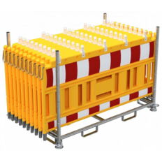 SET#with 20 panel fence#on stacking pallet