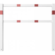 Stationary access barriers#welded#with top and quarter-bent bar