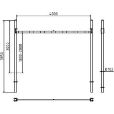 Height restriction barrier#with 2 square posts