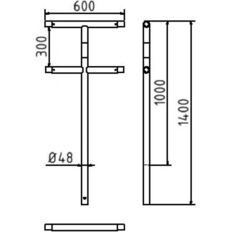 Protective railing#Steel tube Ø 48 mm