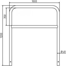Stainless steel hoop#Ø 48 mm#for casting in concrete