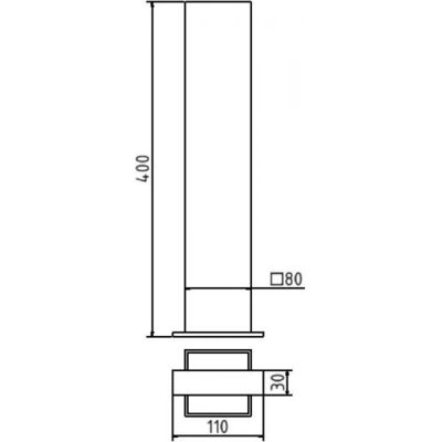 Ground socket for#barrier posts 70 x 70 mm