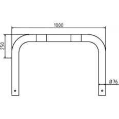 Anti-nudge hoop#steel tube Ø 76 mm#yellow / black
