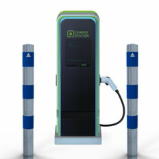 Barrier bollard#as e-charging station protection
