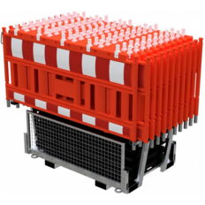 SET #with 20 panel fence#and 21 base plates#on twin pallet