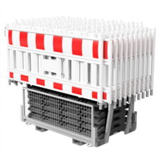 SET #with 20 panel fence#and 21 base plates#on twin pallet