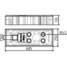 Base plate of plastic