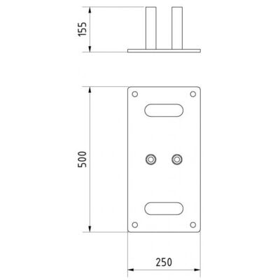 Steel construction fence base