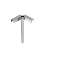 Simple corner wooden fence post#with matching corner top