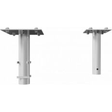Set of ground sockets with ground anchor plate for main and supporting posts