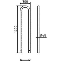 Universal hoop#steel tube#Ø 48 / Ø 60 mm