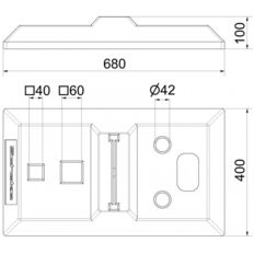 Base plate 17 kg with slot for fixing panel and ha