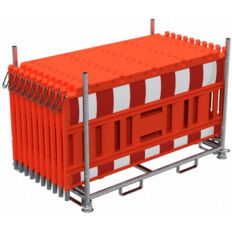 SET#with 20 / 25 panel fence#on stacking pallet