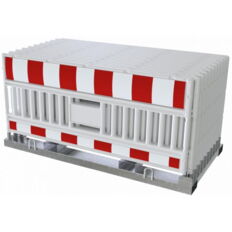 SET#with 20 panel fence#on storage and transport crossbar