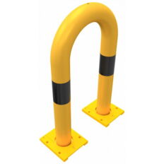 Anti-nudge hoop#removable#steel tube Ø 76 mm#yellow / black