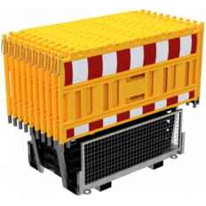 SET #with 20 panel fence#and 21 base plates#on twin pallet