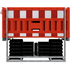 SET #with 20 panel fences #and 21 base plates#on multi-pallet