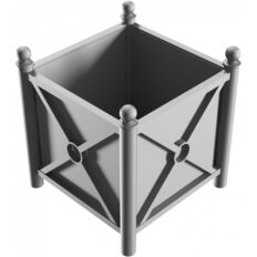 Planters#Round tubes Ø 60 mm vertical#Steel tube 30 x 30 mm horizontal