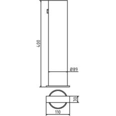 Ground socket#for Ø 60 / Ø 76 mm posts