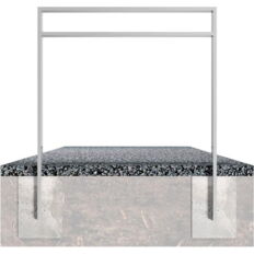 Lean-on hoop made of steel tube#Square tube, 80 x 20 mm