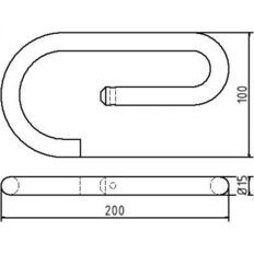 Bail for slanted props, galvanized