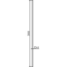 shaft tube 40 x 40 x 1.5 mm #galvanized
