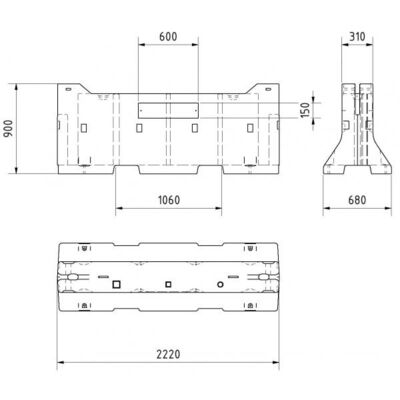 Concrete guardrail
