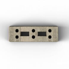 Mobile fence base #plate of concrete