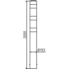 Bollard #steel tube Ø 193 x 3,6 mm#yellow / black