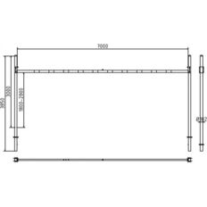 Height restriction barrier#with 2 square posts