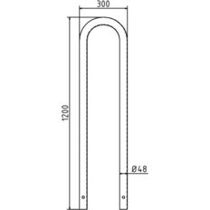 Stainless steel universal bracket#Ø 48 mm