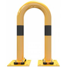Anti-nudge hoop#flexible, tiltable#steel tube Ø 76 mm#yellow / black