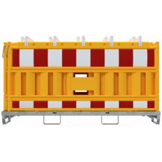 SET#with 20 panel fence#on storage and transport crossbar