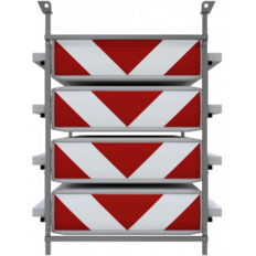 SET#with 80 traffic panels#on storage and transport frame