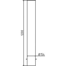 Stainless steel post#Ø 154 mm