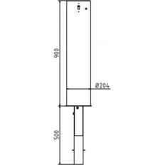 Stainless steel post#Ø 204 mm
