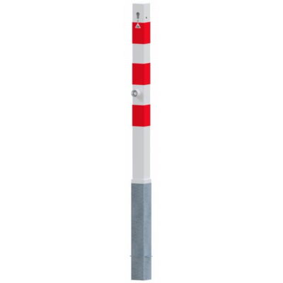 Barrier posts#Steel tube 70 x 70 mm#removable, with Euro profile cylinder lock